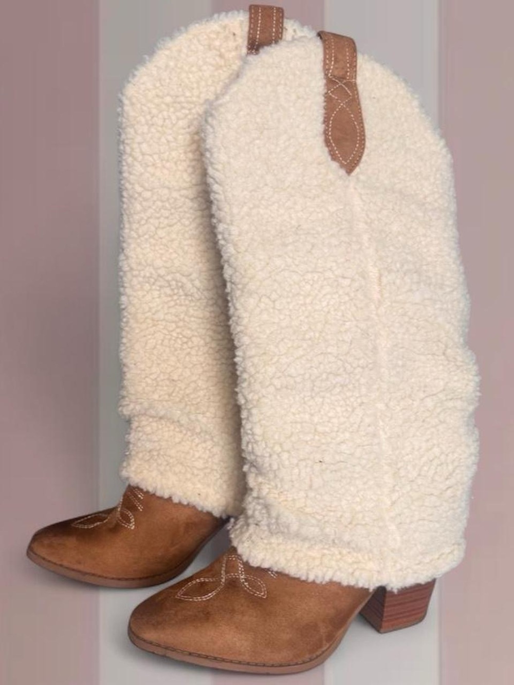Soda Brand Sherpa Cowboy Boots